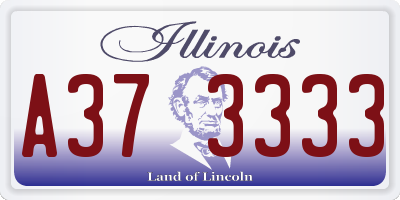 IL license plate A373333