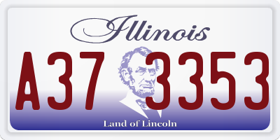 IL license plate A373353