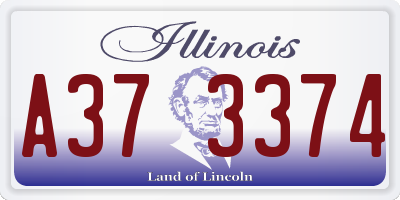 IL license plate A373374