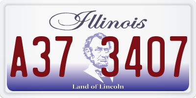 IL license plate A373407