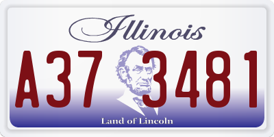 IL license plate A373481