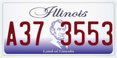 IL license plate A373553