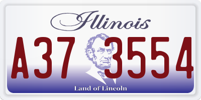 IL license plate A373554
