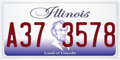 IL license plate A373578