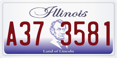 IL license plate A373581