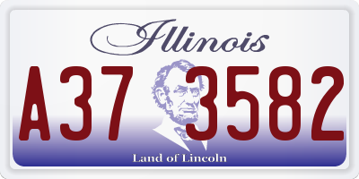 IL license plate A373582