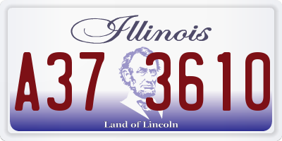 IL license plate A373610