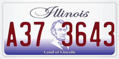 IL license plate A373643