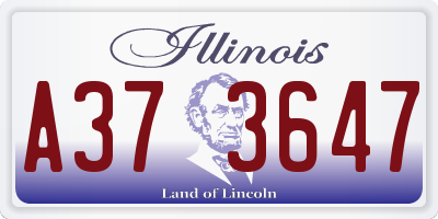 IL license plate A373647