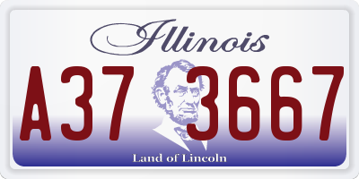 IL license plate A373667