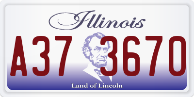 IL license plate A373670