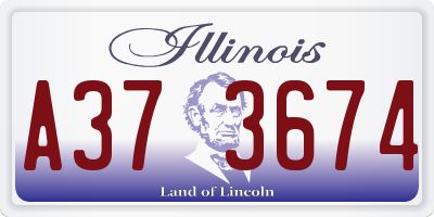 IL license plate A373674