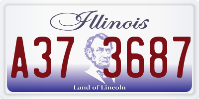 IL license plate A373687