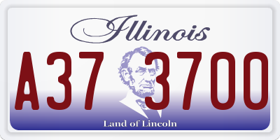 IL license plate A373700