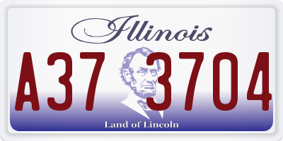 IL license plate A373704