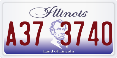 IL license plate A373740