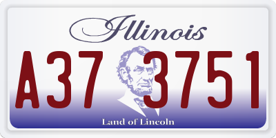 IL license plate A373751