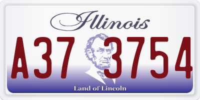 IL license plate A373754