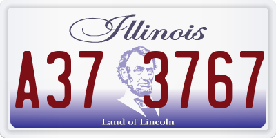 IL license plate A373767