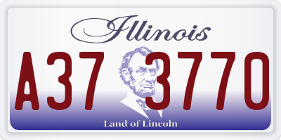 IL license plate A373770