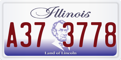 IL license plate A373778