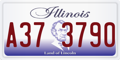 IL license plate A373790