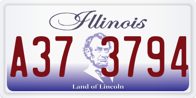 IL license plate A373794