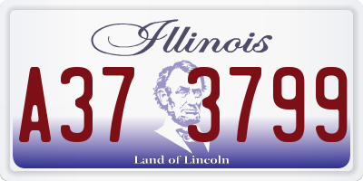 IL license plate A373799