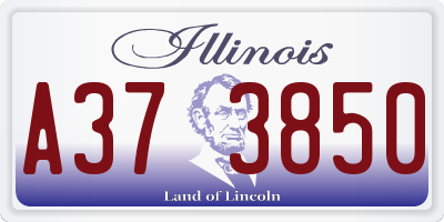 IL license plate A373850