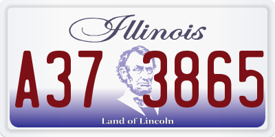 IL license plate A373865