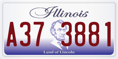 IL license plate A373881