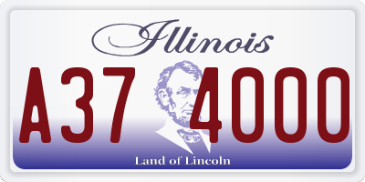 IL license plate A374000