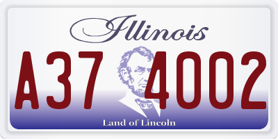 IL license plate A374002