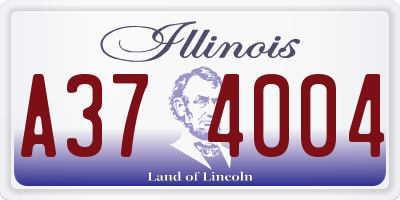 IL license plate A374004