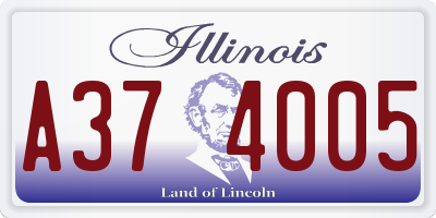 IL license plate A374005