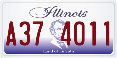 IL license plate A374011