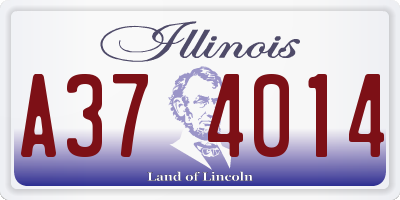 IL license plate A374014