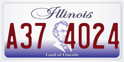 IL license plate A374024