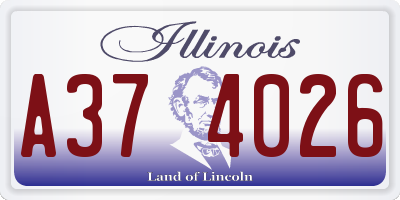 IL license plate A374026