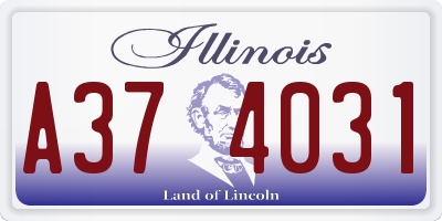 IL license plate A374031