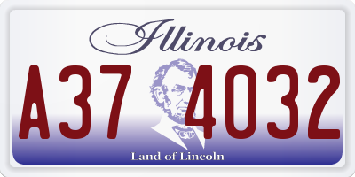 IL license plate A374032