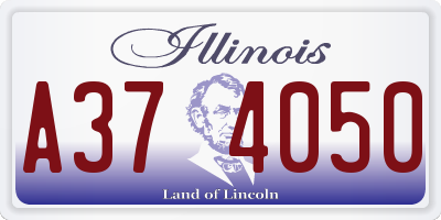 IL license plate A374050