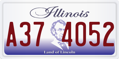 IL license plate A374052