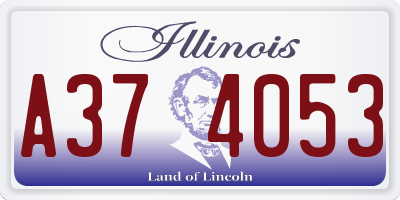 IL license plate A374053