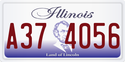 IL license plate A374056
