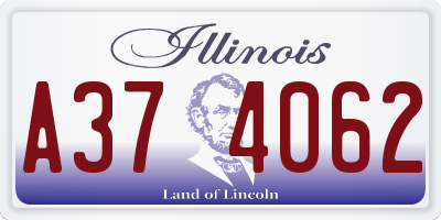 IL license plate A374062
