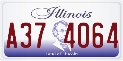 IL license plate A374064