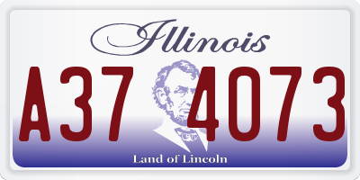 IL license plate A374073