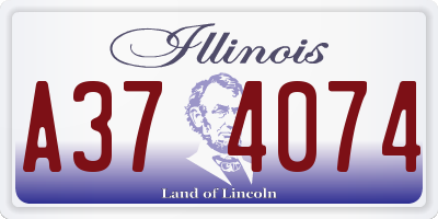 IL license plate A374074