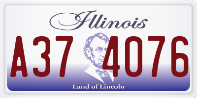 IL license plate A374076